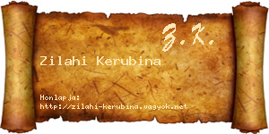 Zilahi Kerubina névjegykártya